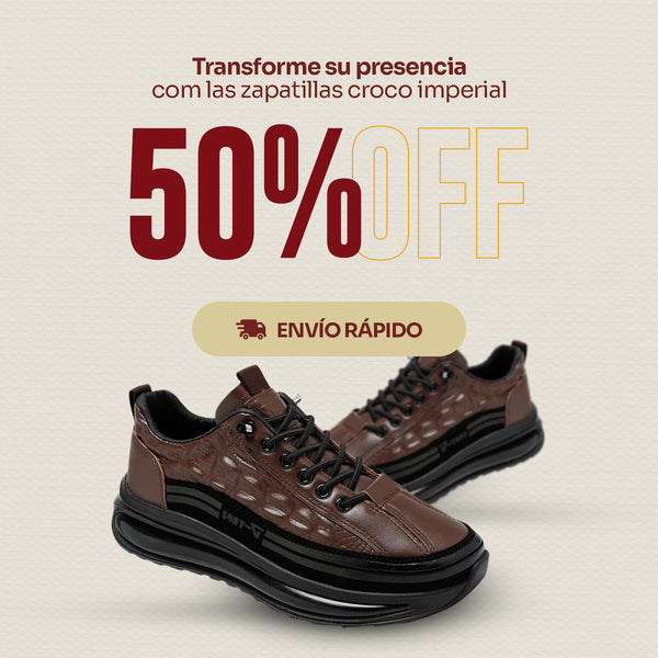 Zapatillas Croco Imperial – Cuero de Cocodrilo, Suela Antideslizante y Ajuste Ergonómico 50% OFF