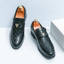 Zapatos de Loafer de Cuero Genuino para Hombre Fashion, Elegantes y Cómodos