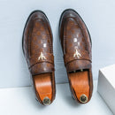 Zapatos de Loafer de Cuero Genuino para Hombre Fashion, Elegantes y Cómodos