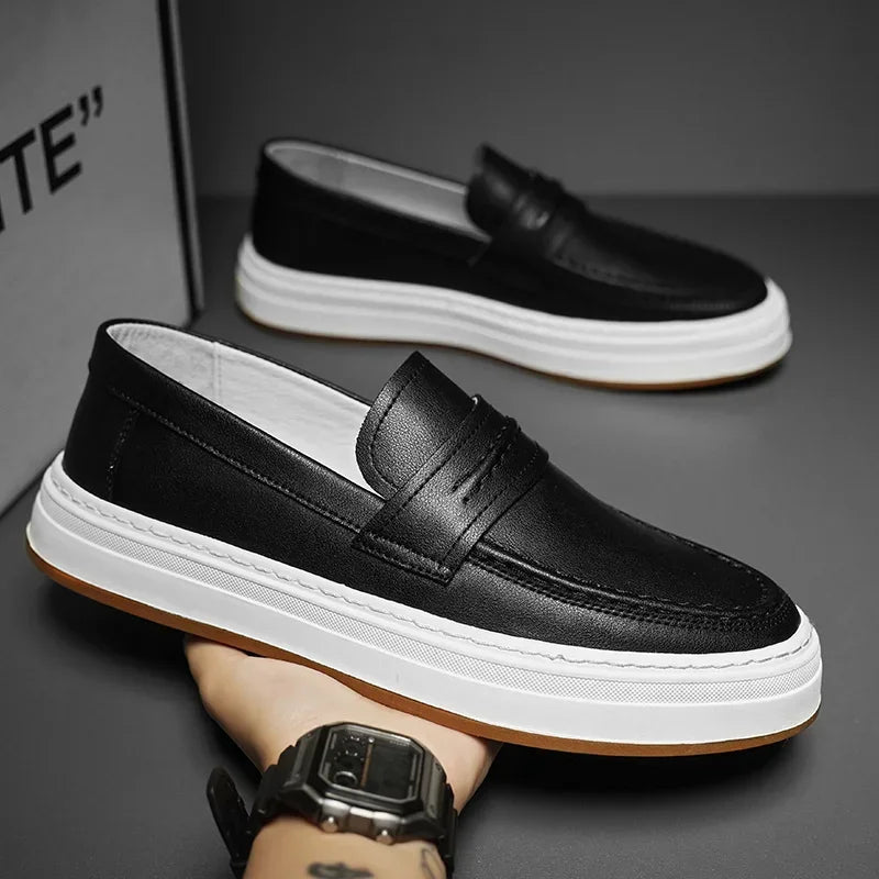 Zapatos de Cuero Genuino Moico