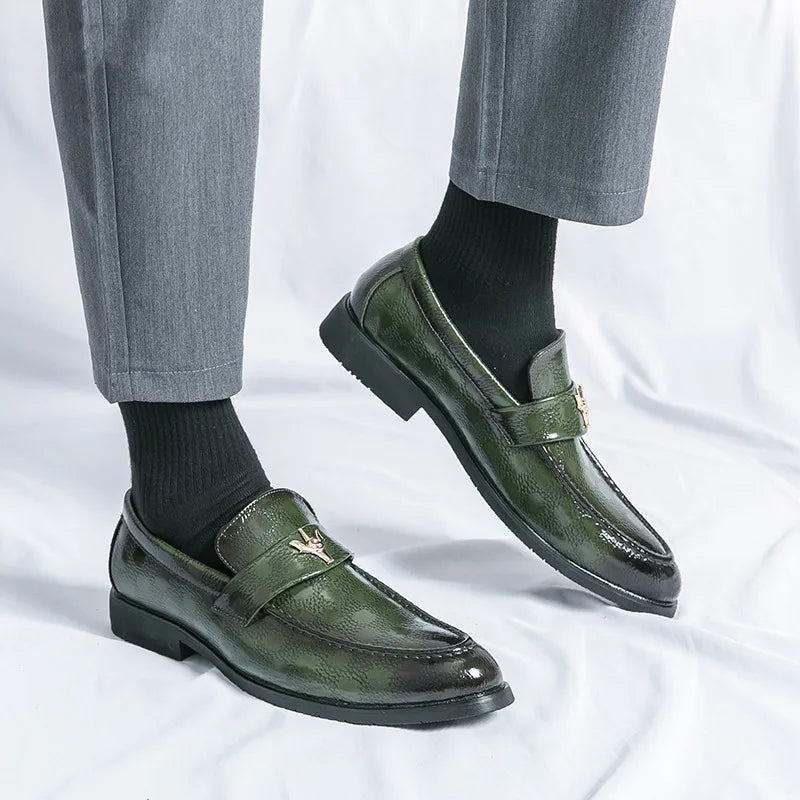 Zapatos de Loafer de Cuero Genuino para Hombre Fashion, Elegantes y Cómodos