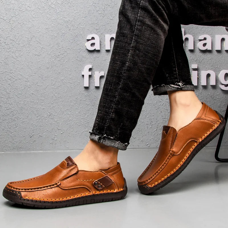 Mocasines de Cuero Genuino Caruso para Hombres Elegantes