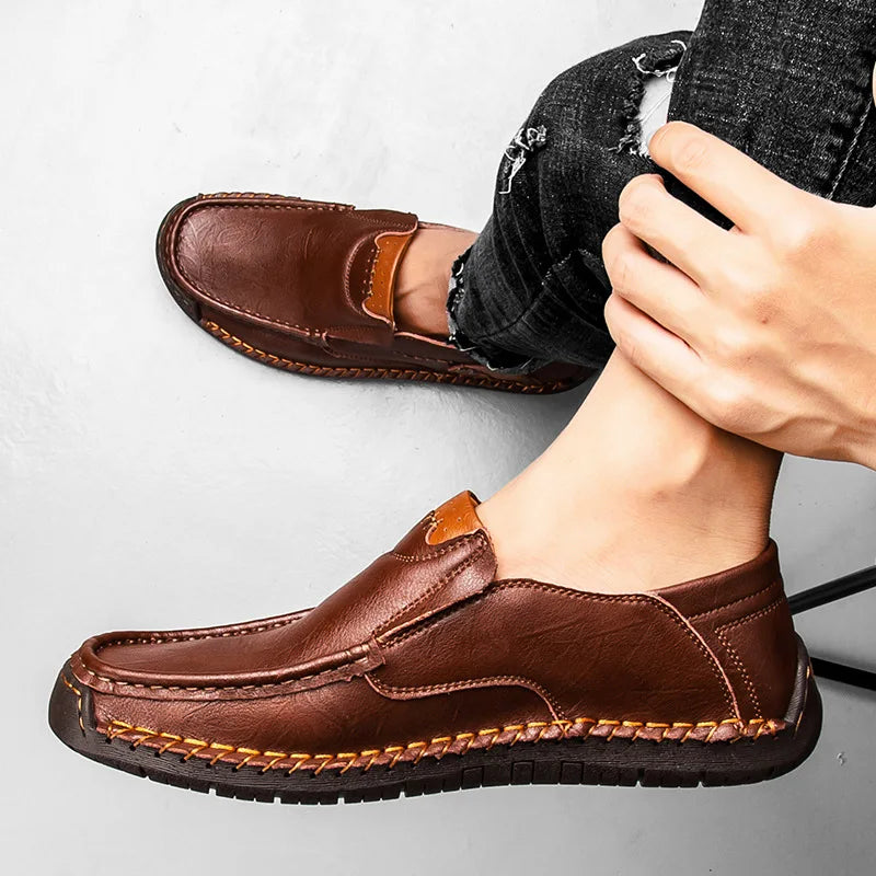 Mocasines de Cuero Genuino Caruso para Hombres Elegantes