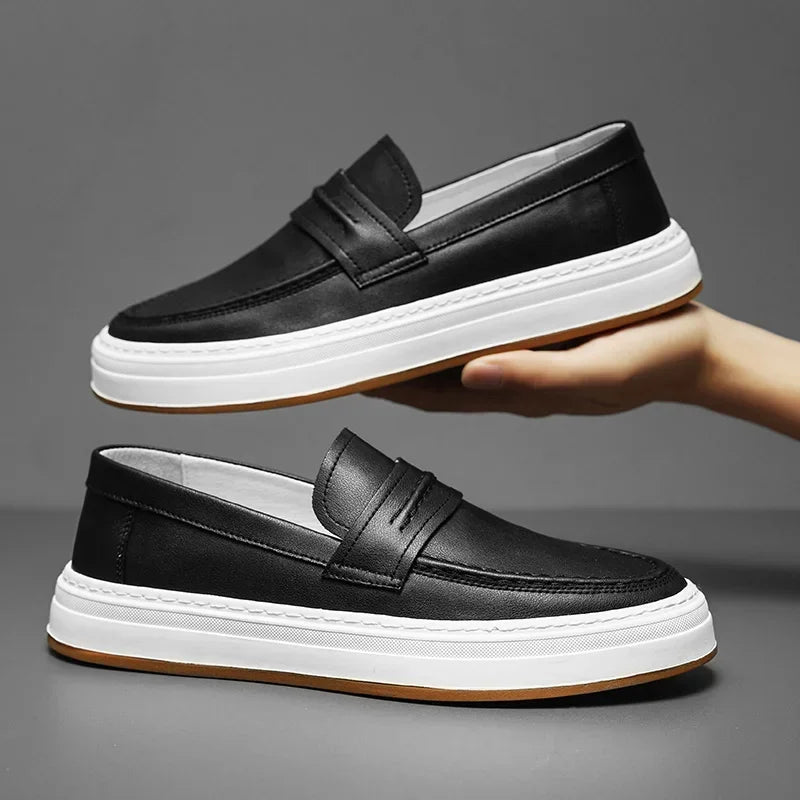 Zapatos de Cuero Genuino Moico