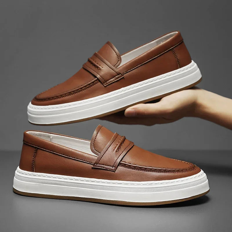 Zapatos de Cuero Genuino Moico