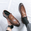Zapatos de Loafer de Cuero Genuino para Hombre Fashion, Elegantes y Cómodos