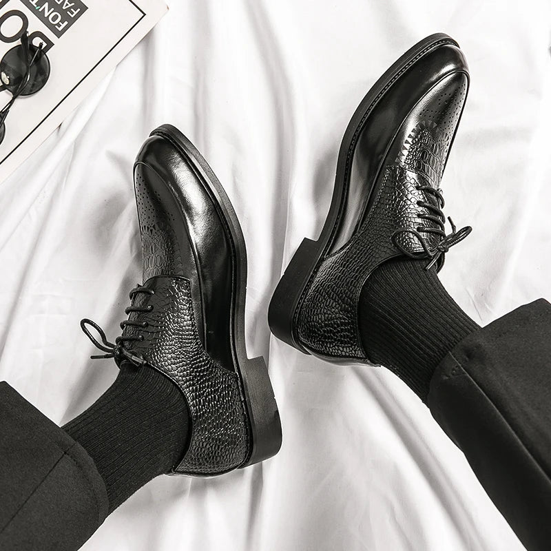 Zapatos de cuero auténtico para hombre