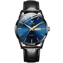Relógio masculino de quartzo Olev com pulseira de couro genuíno - Aprova dagua