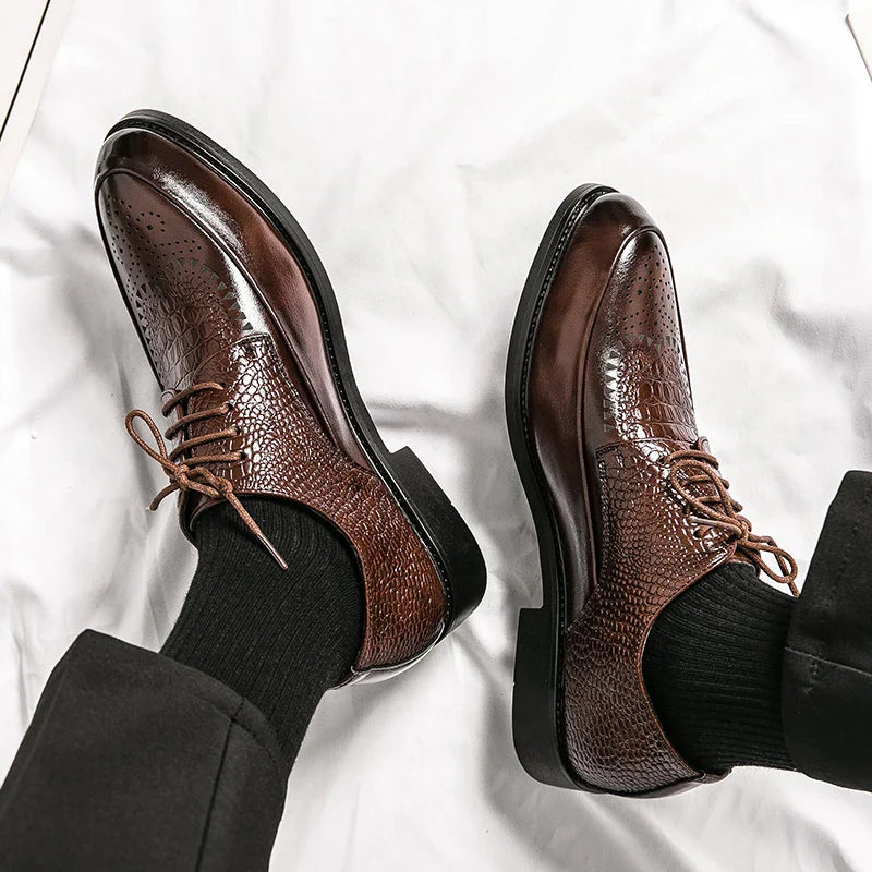 Zapatos de cuero auténtico para hombre