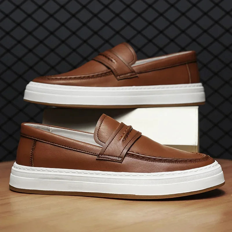 Zapatos de Cuero Genuino Moico