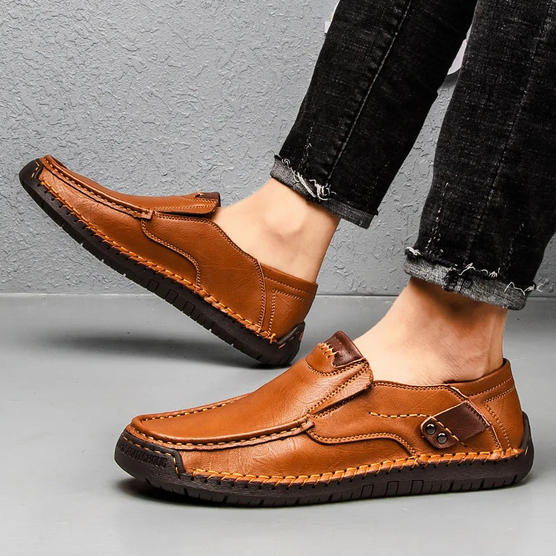 Mocasines de Cuero Genuino Caruso para Hombres Elegantes