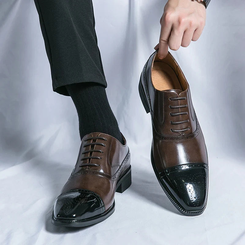 Zapatos de Cuero Genuino Cavalier para Hombres Elegantes