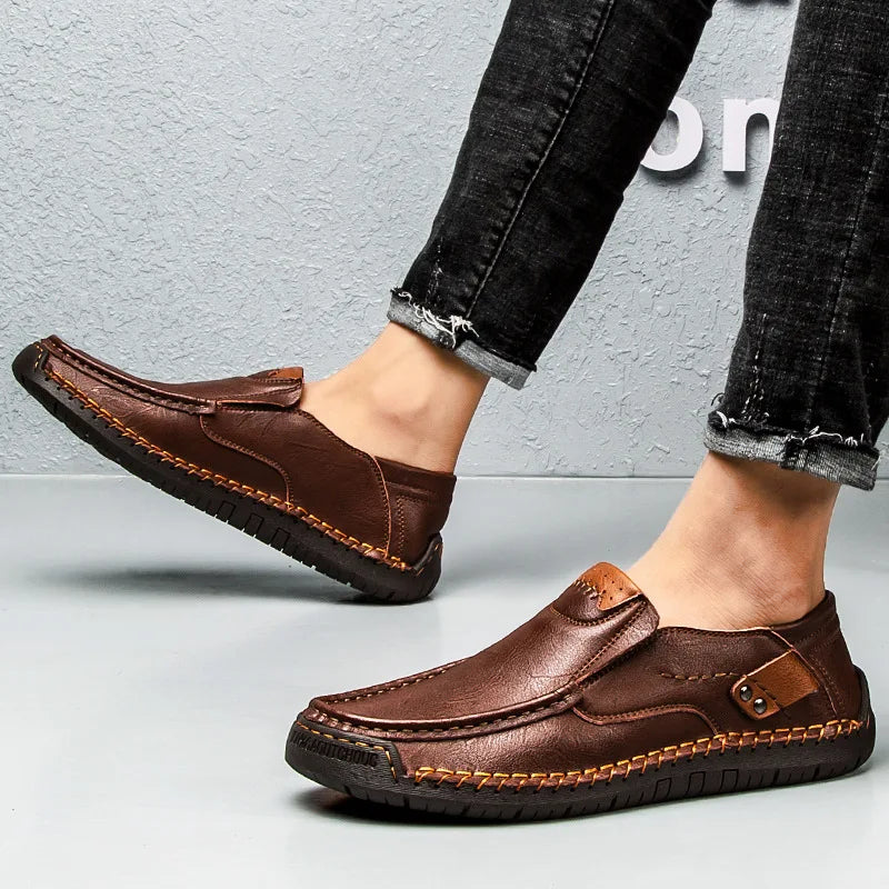 Mocasines de Cuero Genuino Caruso para Hombres Elegantes