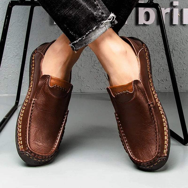 Mocasines de Cuero Genuino Caruso para Hombres Elegantes