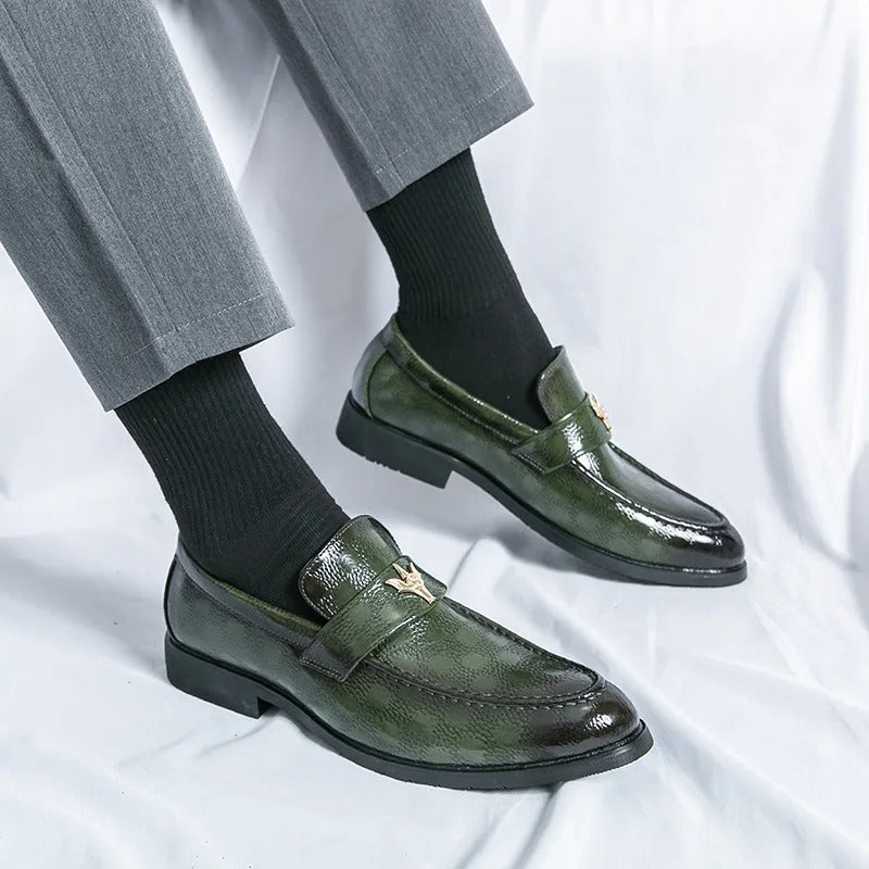 Zapatos de Loafer de Cuero Genuino para Hombre Fashion, Elegantes y Cómodos